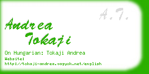 andrea tokaji business card